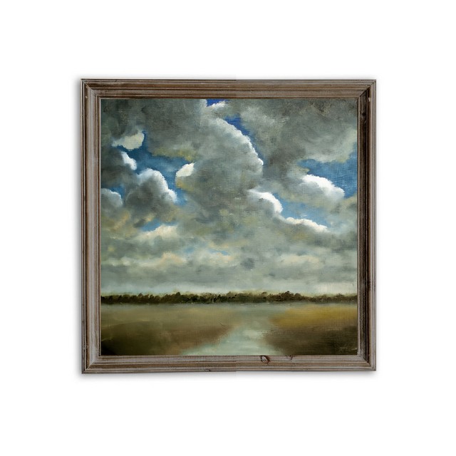 Extensive Landscape with Grey Clouds