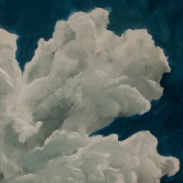 White cloud on cardboard.