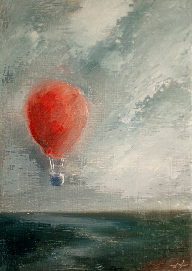 Red Hot air balloon.